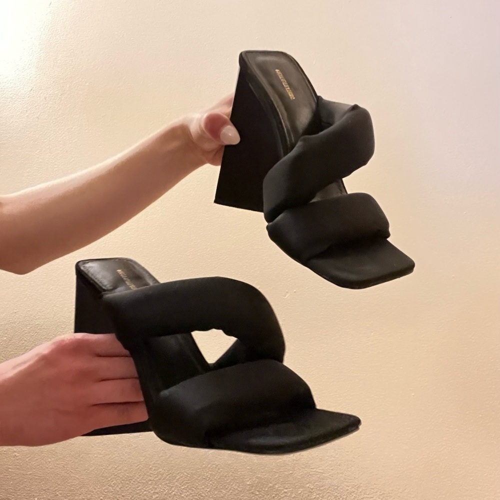 Black high heels from PrettyLittleThing size US 6